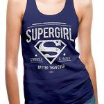 I-D-C-CID-Supergirl-Better-Than-Ever-Camiseta-de-Tirantes-para-Mujer-Azul-Navy-Blue-36-Tamao-FabricanteSmall-0